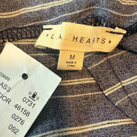 NWT La Hearts Blue Crop Peplum Tank Top - Picture 4 of 6